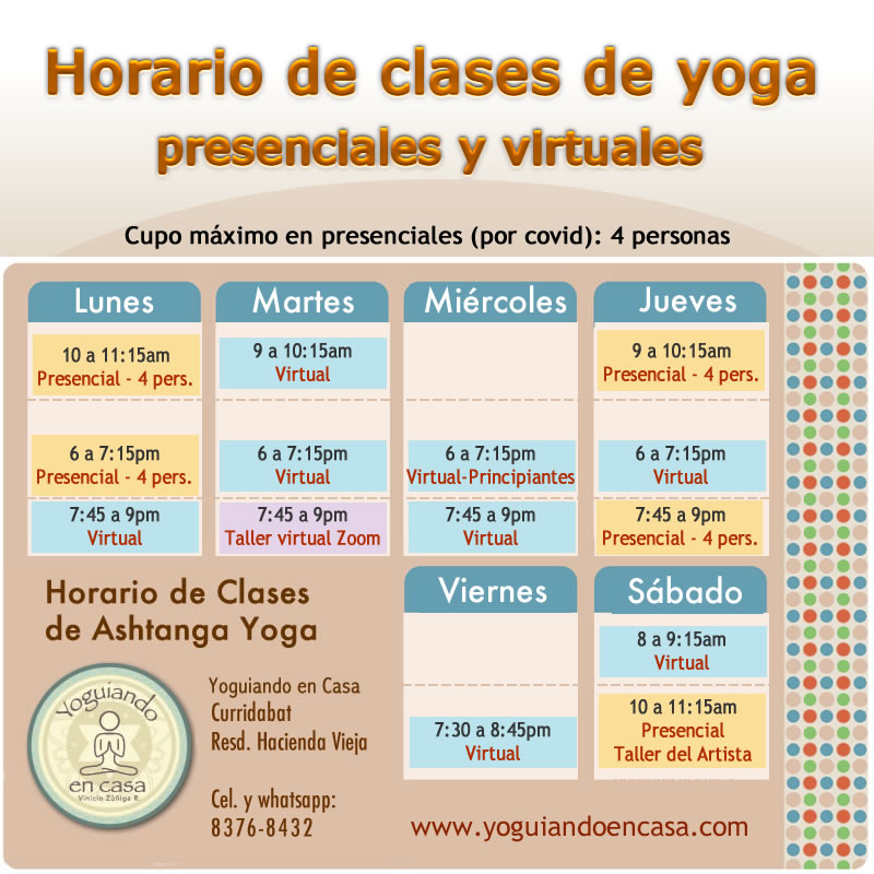 flyer clases yoga curri